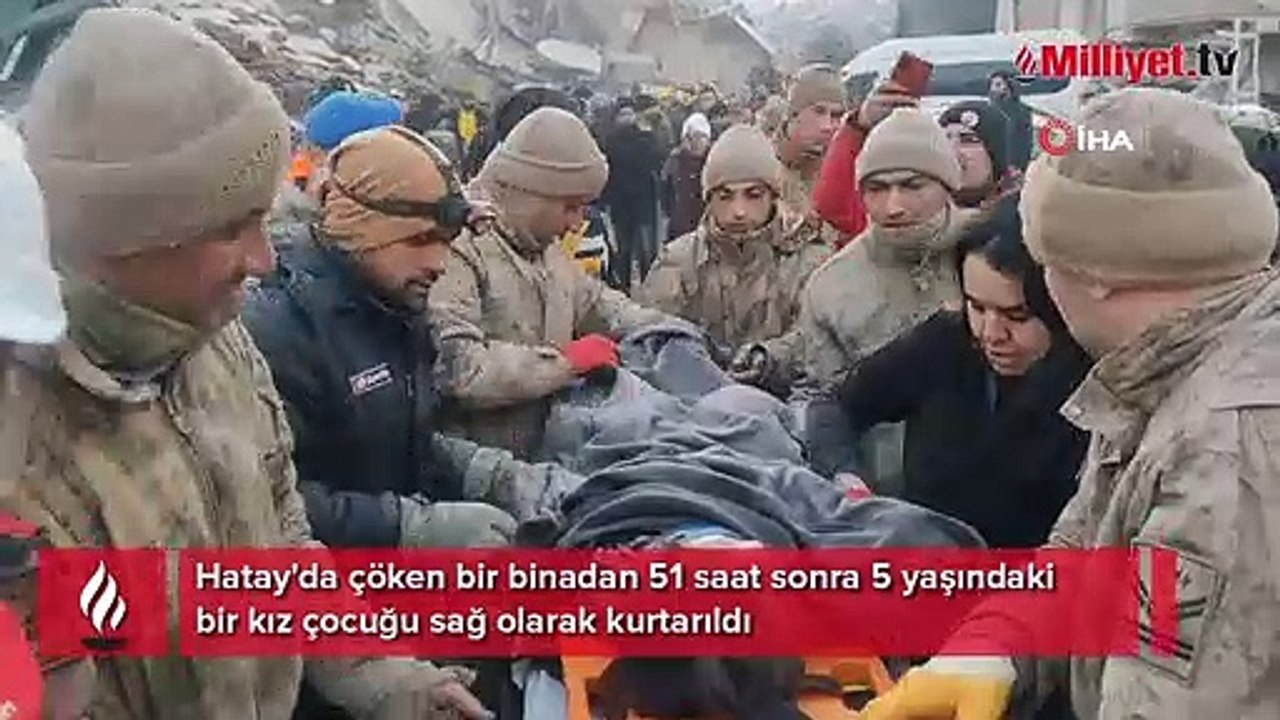 Hatay'dan sevindirici haber: 51 saat sonra 5 yaşındaki kız çocuğu sağ kurtarıldı