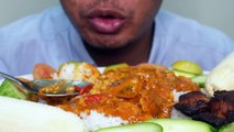 Eat rice Canned catfish, pork, Cucumber, Tomatoes | mukbang eating | asmr eating | mukbang asmr eat