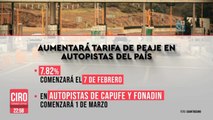 Aumentará tarifa de peaje en autopistas de México