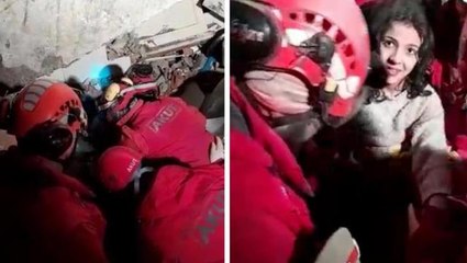 46. saatte kurtarıldılar! Göçükten çıkarılan 12 yaşındaki kızın gülümsemesi yürekleri ısıttı