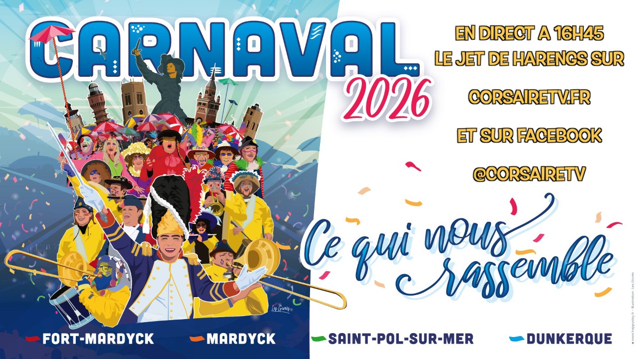 En direct le 15 Février à 16h45 : Le jet de harengs du carnaval de Dunkerque 2026 !