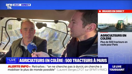 Agriculteurs en colère: le cortège des 500 tracteurs entrent dans Paris, direction l'esplanade des Invalides