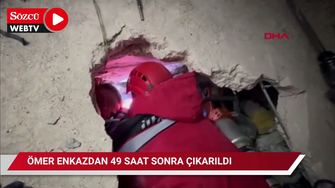 Hatay'da mucize kurtuluş; Ömer enkazdan 49 saat sonra çıkarıldı