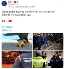 İtalya'dan Türkiye'ye anlamlı mesaj: "Karanlığın ardında nice güneşler var"