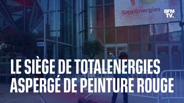 Le siège de TotalEnergies aspergé de peinture après la publication de ses bénéfices records