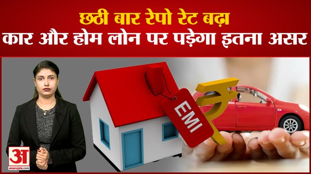 RBI Increases Repo Rate| छठी बार रेपो रेट बढ़ा, कार और होम लोन पर पड़ेगा इतना असर