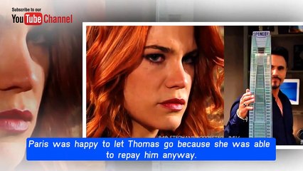 Paris gets pregnant after having a one-night stand with Thomas The Bold and the