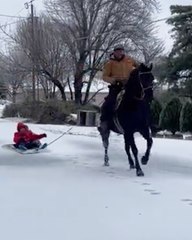 Texas Kids Slide into Fun on Ice Toboggan Run!