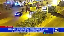 Los Olivos: motociclista atropella a mujer e intenta huir