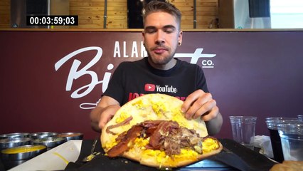 WORLDS BIGGEST BREAKFAST BISCUIT CHALLENGE | Texas Sized Breakfast Sandwich Challenge