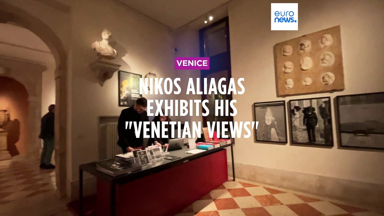 French TV host Nikos Aliagas exhibits his 'Vene...