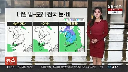[날씨] 차츰 미세먼지 해소…내일 밤부터 전국 곳곳 눈비