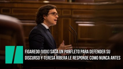Figaredo (Vox) saca un panfleto para defender su discurso y Teresa Ribera le responde como nunca antes