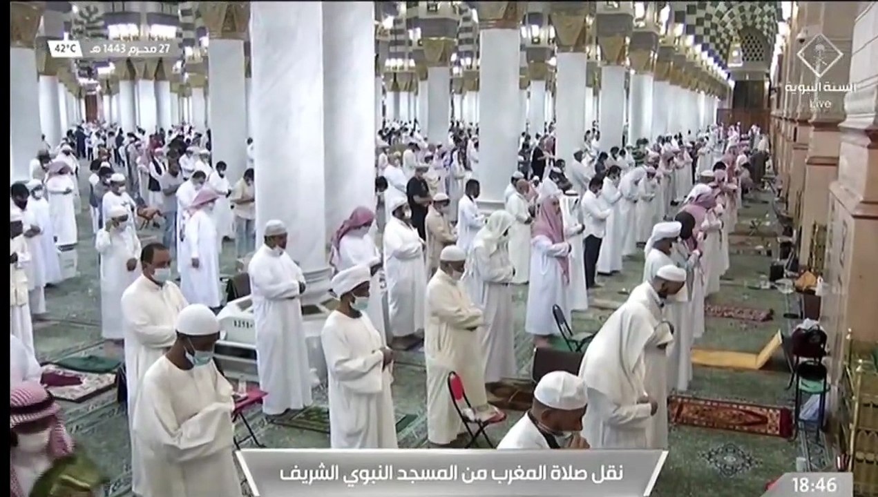 صلاة المغرب من المسجد النبوي الشريف - السبت 14430127هـ