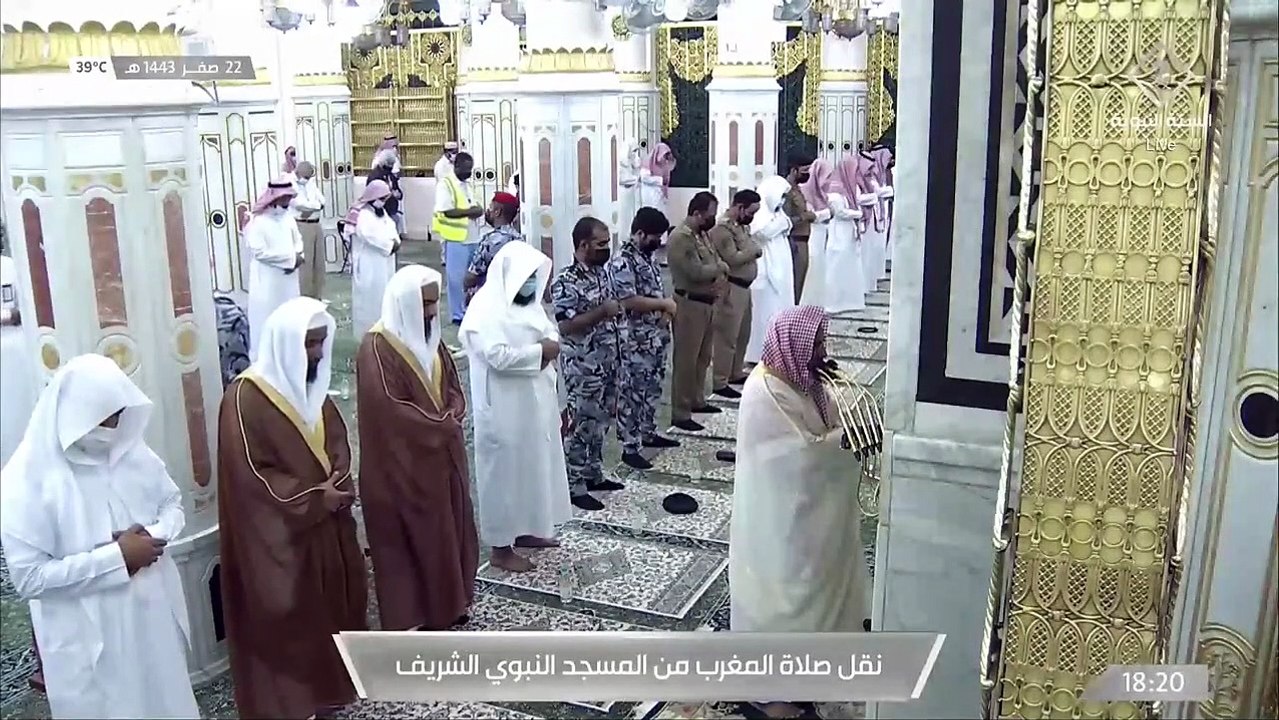 صلاة المغرب من المسجد النبوي الشريف - تلاوة الشيخ حسين بن عبدالعزيز آل الشيخ