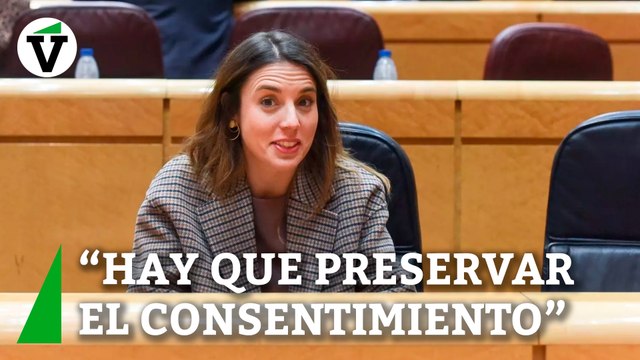 Irene Montero insiste en que el problema del 'solo sí es sí' es una discrepancia política fuerte con el PSOE