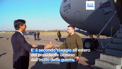 Télécharger la video: Gran Bretagna, il presidente Zelensky a Londra in cerca di nuovi aiuti militari