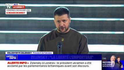 Volodymyr Zelesnky devant le Parlement britannique: "Le monde a besoin de la Grande-Bretagne"