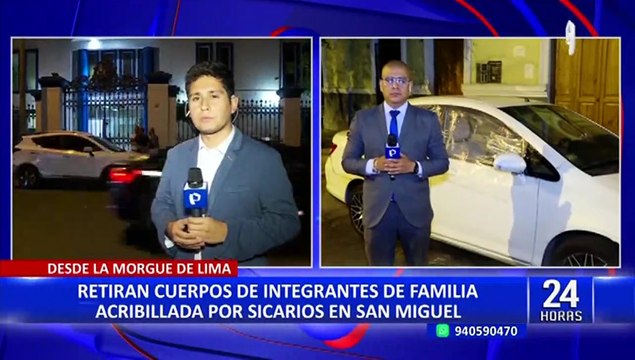 Morgue de Lima: retiran cuerpos de integrantes de familia acribillada por sicarios en San Miguel