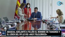 Abascal adelantó a Feijóo el nombre de Tamames y el líder del PP lo vio «muy folclórico»