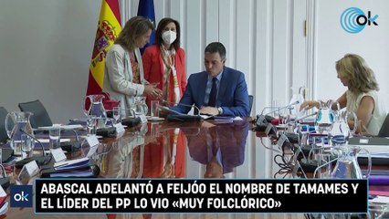 Abascal adelantó a Feijóo el nombre de Tamames y el líder del PP lo vio «muy folclórico»