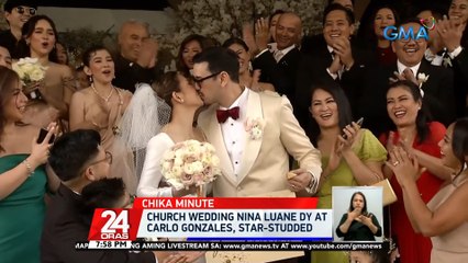 Church wedding nina Luane Dy at Carlo Gonzales, star-studded | 24 Oras