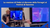 La reazione di Fedez al discorso della Ferragni al Festival di Sanremo