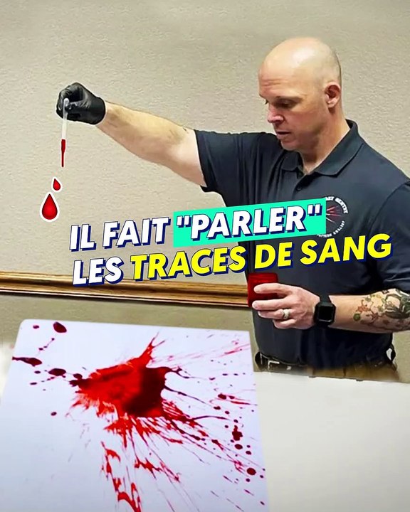 Cet enquêteur a le même métier que dans la série "Dexter" : analyser les tâches de sang de scènes de crime.