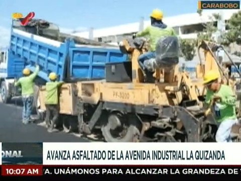Carabobo | Avanzan los trabajos de asfaltado del Plan Búho en la avenida industrial La Quizanda