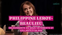 Philippine Leroy-Beaulieu éblouissante en sous-vêtements et collants à 59 ans