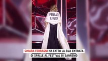 Sanremo 2023, accuse di plagio per Ferragni: street artist rivendica la scritta 'Pensati libera'