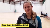 Leeds Rhinos Netball players Rosie Harris and Millie Sanders look ahead to the new Super League season
