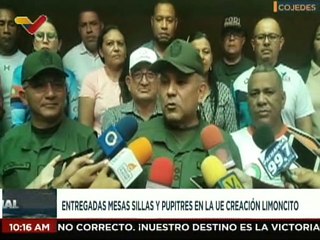 Cojedes | Entregan mobiliario a la UE Creación Limoncito por parte de las Bricomiles