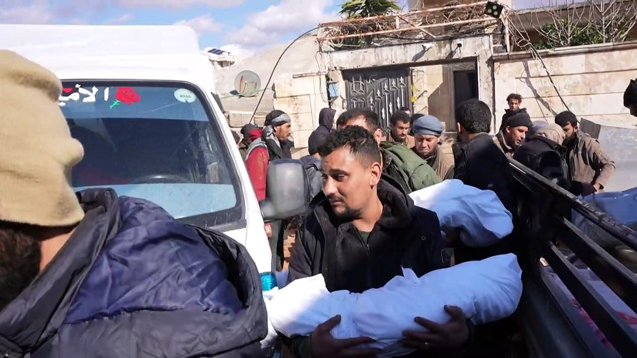 Syrians hold funeral for family of newborn pulled alive from quake rubble
