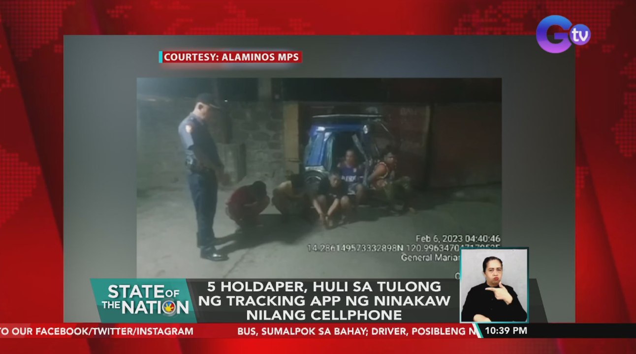 5 holdaper, huli sa tulong ng tracking APP ng n...