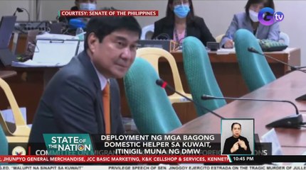 Deployment ng mga bagong domestic helper sa Kuwait, itinigil muna ng DMW | SONA