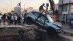 Video .... Ahmedabad : सीटीएम चार रास्ता के निकट कार गड्ढे में गिरी