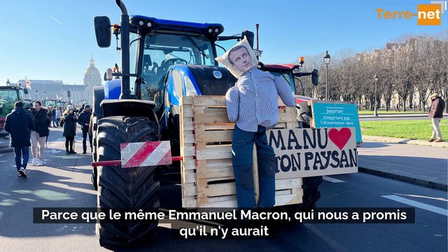 Manifestation de la CGB, des FNSEA et JA Grand Bassin Parisien à Paris le 8 février 2023 pour demander à sauvegarder les moyens de production.