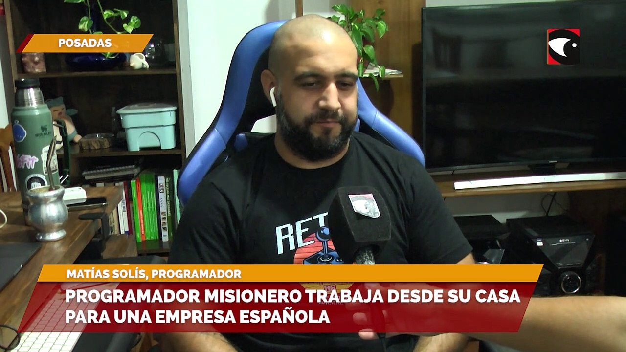 Programador misionero trabaja desde su casa para una empresa española