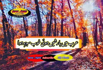 Arab mi barish khoyi | عرب میں بارش ہوئی | qarar__typist