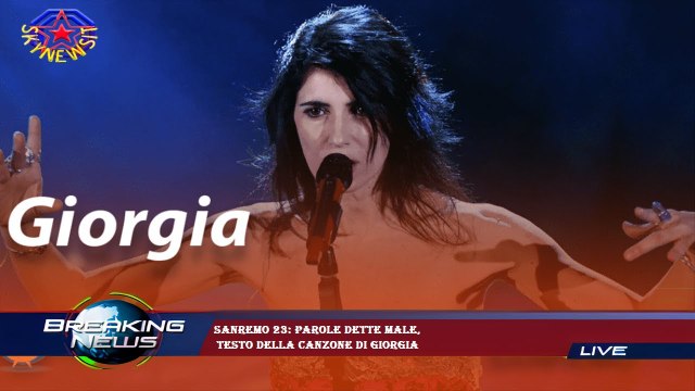 Sanremo 23: Parole dette male, testo della canzone di Giorgia