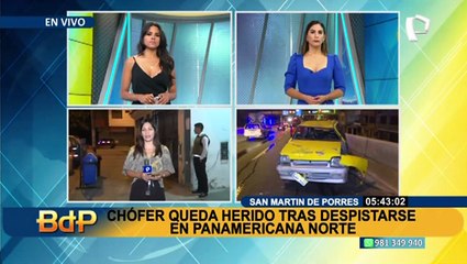 Conductor resultó herido tras despistarse en la Panamericana Norte en SMP