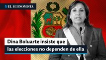 Presidenta de Perú insiste en que un adelanto de elecciones depende del Congreso