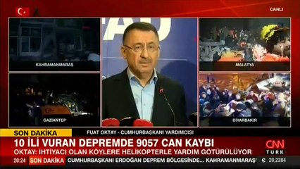 Fuat Oktay deprem bölgelerindeki son durumu bildirdi: Sahada 103 bin 800 görevlimiz var