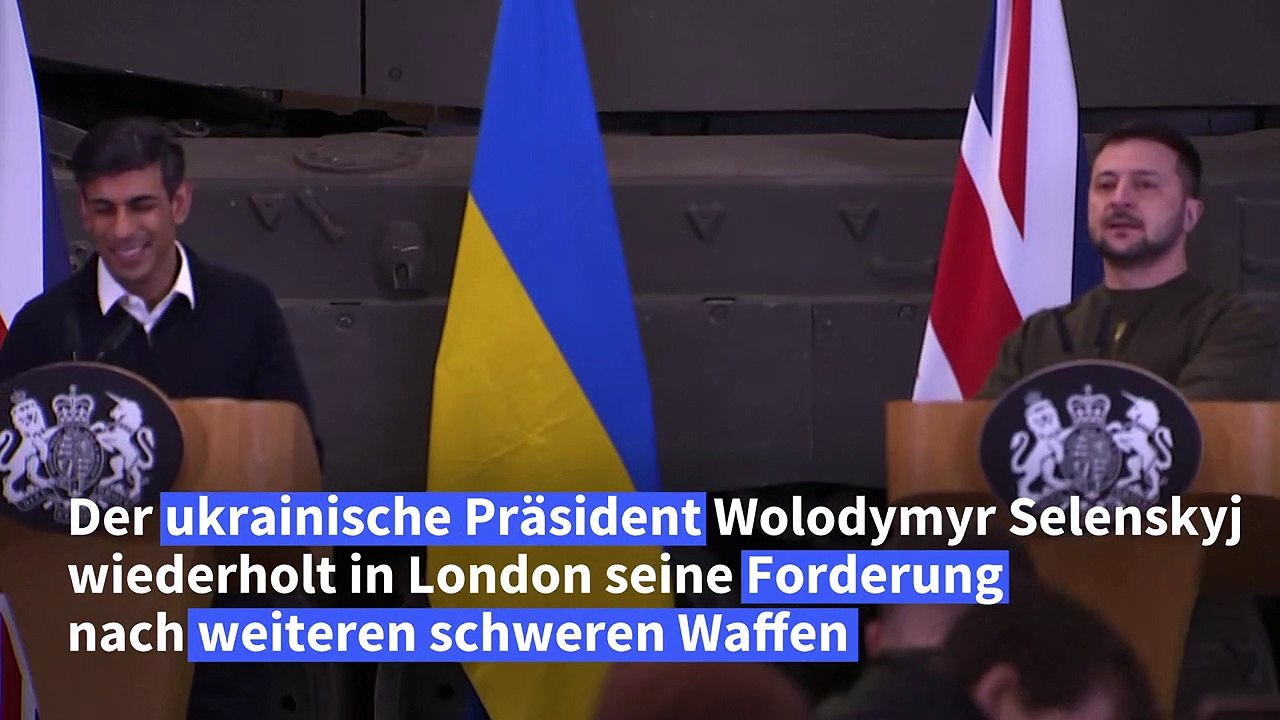 Selenskyj in London: „Kampfjets sind Teil des Gesprächs“