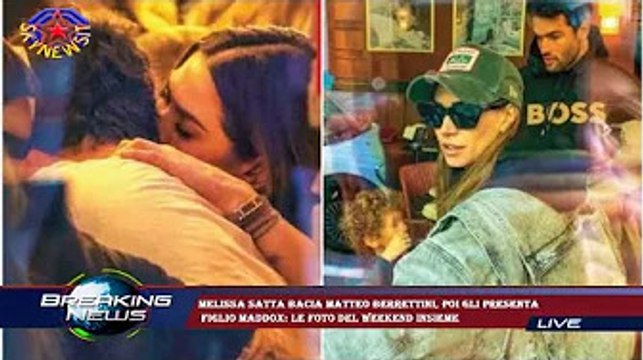 Melissa Satta bacia Matteo Berrettini, poi gli presenta figlio Maddox: le foto del weekend insieme