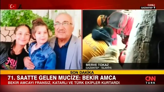 Enkazdan mucize kurtuluşlar! 71. saatte gelen mucize... 75 yaşındaki Bekir Yıldırım kurtarıldı