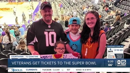 Veterans get tickets to the Super Bowl