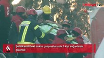 Şehitkamil'deki enkaz çalışmalarında 3 kişi sağ olarak çıkarıldı