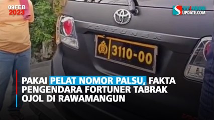 Pakai Pelat Nomor Palsu, Fakta Pengendara Fortuner Tabrak Ojol di Rawamangun